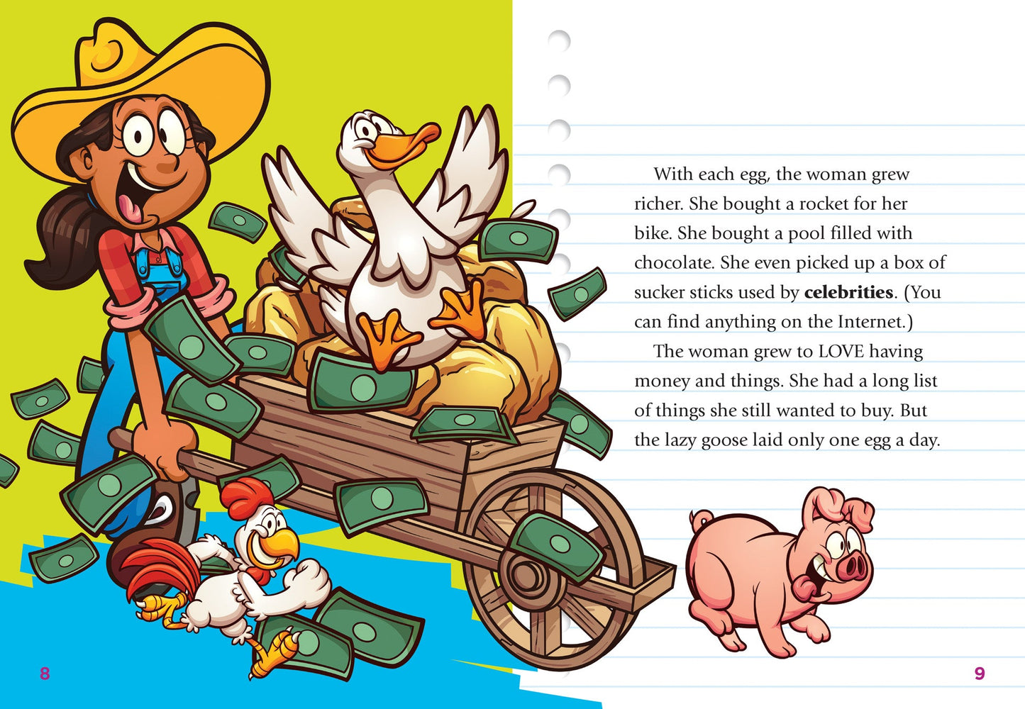 Aesop's Funny Fables: The Goose and the Golden Eggs Retold